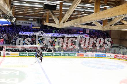 EBEL. Eishockey Bundesliga. EC VSV gegen KAC. Fans gegen Gewalt. Villach, am 5.2.2016.
Foto: Kuess 


---
pressefotos, pressefotografie, kuess, qs, qspictures, sport, bild, bilder, bilddatenbank