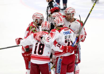 EBEL. Eishockey Bundesliga. EC VSV gegen KAC. Torjubel  (KAC). Villach, am 5.2.2016.
Foto: Kuess 


---
pressefotos, pressefotografie, kuess, qs, qspictures, sport, bild, bilder, bilddatenbank