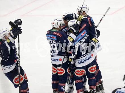 EBEL. Eishockey Bundesliga. EC VSV gegen KAC. Torjubel  (VSV). Villach, am 5.2.2016.
Foto: Kuess 


---
pressefotos, pressefotografie, kuess, qs, qspictures, sport, bild, bilder, bilddatenbank