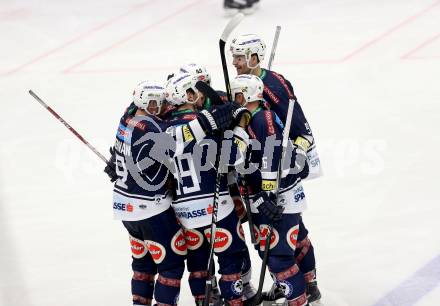 EBEL. Eishockey Bundesliga. EC VSV gegen KAC. Torjubel  (VSV). Villach, am 5.2.2016.
Foto: Kuess 


---
pressefotos, pressefotografie, kuess, qs, qspictures, sport, bild, bilder, bilddatenbank