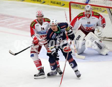 EBEL. Eishockey Bundesliga. EC VSV gegen KAC. Daniel Nageler,  (VSV), Jamie Lundmark, Bernd Brueckler (KAC). Villach, am 5.2.2016.
Foto: Kuess 


---
pressefotos, pressefotografie, kuess, qs, qspictures, sport, bild, bilder, bilddatenbank