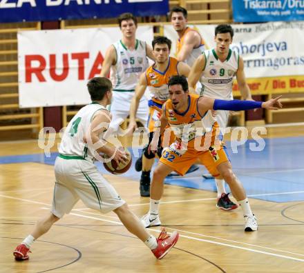 Basketball 2. Bundesliga 2015/16 Grunddurchgang 17. Runde. KOS Celovec gegen BBU Salzburg. Ziga Erculj, (KOS Celovec), Bojan Sormaz  (Salzburg). Klagenfurt, 6.2.2016.
Foto: Kuess
---
pressefotos, pressefotografie, kuess, qs, qspictures, sport, bild, bilder, bilddatenbank