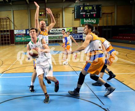 Basketball 2. Bundesliga 2015/16 Grunddurchgang 17. Runde. KOS Celovec gegen BBU Salzburg. Andi Smrtnik, (KOS Celovec), Jozef Krajco, Jamie Kohn  (Salzburg). Klagenfurt, 6.2.2016.
Foto: Kuess
---
pressefotos, pressefotografie, kuess, qs, qspictures, sport, bild, bilder, bilddatenbank