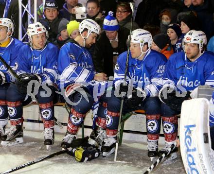 EBEL. Eishockey Bundesliga. Icefever. Showtraining VSV. Dustin Johner, Eric Hunter, Brock McBride, David Kreuter. Villach, am 12.2.2016.
Foto: Kuess
---
pressefotos, pressefotografie, kuess, qs, qspictures, sport, bild, bilder, bilddatenbank