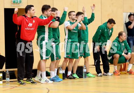 Handball Bundesliga. Obere Play Off. SC Ferlach gegen schlafraum.at Kaernten. Jubel HCK. Ferlach, am 13.2.2016.
Foto: Kuess
---
pressefotos, pressefotografie, kuess, qs, qspictures, sport, bild, bilder, bilddatenbank