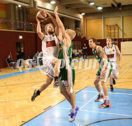 Basketball 2. Bundesliga 2015/16 Grunddurchgang 18. Runde. Woerthersee Piraten gegen Dornbirn Lions. Huber Tim (Piraten), Florian Gintschel (Dornbirn). Klagenfurt, 13.2.2016.
Foto: Kuess
---
pressefotos, pressefotografie, kuess, qs, qspictures, sport, bild, bilder, bilddatenbank