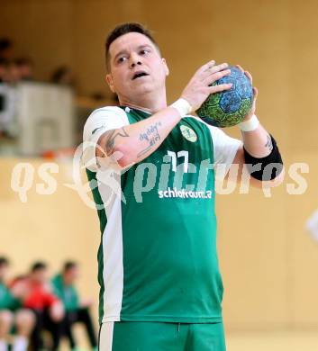 Handball Bundesliga. Obere Play Off. SC Ferlach gegen schlafraum.at Kaernten.  Florian Pontasch-Mueller  (HCK). Ferlach, am 13.2.2016.
Foto: Kuess
---
pressefotos, pressefotografie, kuess, qs, qspictures, sport, bild, bilder, bilddatenbank