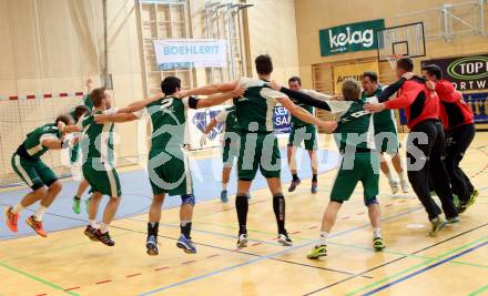 Handball Bundesliga. Obere Play Off. SC Ferlach gegen schlafraum.at Kaernten. Jubel HCK. Ferlach, am 13.2.2016.
Foto: Kuess
---
pressefotos, pressefotografie, kuess, qs, qspictures, sport, bild, bilder, bilddatenbank