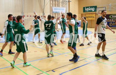 Handball Bundesliga. Obere Play Off. SC Ferlach gegen schlafraum.at Kaernten. Jubel HCK. Ferlach, am 13.2.2016.
Foto: Kuess
---
pressefotos, pressefotografie, kuess, qs, qspictures, sport, bild, bilder, bilddatenbank