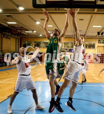 Basketball 2. Bundesliga 2015/16 Grunddurchgang 18. Runde. Woerthersee Piraten gegen Dornbirn Lions. Wuertz Sebastian, Buggelsheim Joachim (Piraten),  Mario Tobar Ruiz (Dornbirn). Klagenfurt, 13.2.2016.
Foto: Kuess
---
pressefotos, pressefotografie, kuess, qs, qspictures, sport, bild, bilder, bilddatenbank