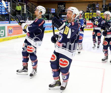 EBEL. Eishockey Bundesliga. EC VSV gegen HDD TELEMACH Olimpija Ljubljana. Gerhard Unterluggauer, Eric Hunter (VSV). Villach, am 19.2.2016.
Foto: Kuess 


---
pressefotos, pressefotografie, kuess, qs, qspictures, sport, bild, bilder, bilddatenbank