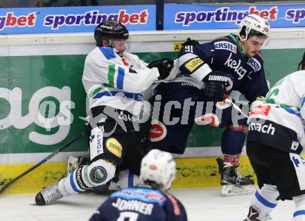 EBEL. Eishockey Bundesliga. EC VSV gegen HDD TELEMACH Olimpija Ljubljana. Miha Verlic,  (VSV), Andrej Tavzelj (Laibach). Villach, am 19.2.2016.
Foto: Kuess 


---
pressefotos, pressefotografie, kuess, qs, qspictures, sport, bild, bilder, bilddatenbank