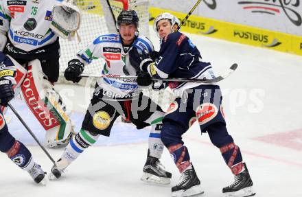 EBEL. Eishockey Bundesliga. EC VSV gegen HDD TELEMACH Olimpija Ljubljana. Patrick Platzer, (VSV), Luka Kalan (Laibach). Villach, am 19.2.2016.
Foto: Kuess 


---
pressefotos, pressefotografie, kuess, qs, qspictures, sport, bild, bilder, bilddatenbank