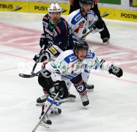 EBEL. Eishockey Bundesliga. EC VSV gegen HDD TELEMACH Olimpija Ljubljana. Gerhard Unterluggauer,  (VSV), Luka Kalan (Laibach). Villach, am 19.2.2016.
Foto: Kuess 


---
pressefotos, pressefotografie, kuess, qs, qspictures, sport, bild, bilder, bilddatenbank