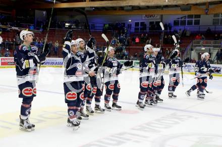 EBEL. Eishockey Bundesliga. EC VSV gegen HDD TELEMACH Olimpija Ljubljana. Jubel VSV. Villach, am 19.2.2016.
Foto: Kuess 


---
pressefotos, pressefotografie, kuess, qs, qspictures, sport, bild, bilder, bilddatenbank