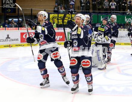 EBEL. Eishockey Bundesliga. EC VSV gegen HDD TELEMACH Olimpija Ljubljana. Gerhard Unterluggauer, Eric Hunter (VSV). Villach, am 19.2.2016.
Foto: Kuess 


---
pressefotos, pressefotografie, kuess, qs, qspictures, sport, bild, bilder, bilddatenbank