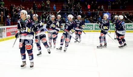 EBEL. Eishockey Bundesliga. EC VSV gegen HDD TELEMACH Olimpija Ljubljana. Jubel VSV. Villach, am 19.2.2016.
Foto: Kuess 


---
pressefotos, pressefotografie, kuess, qs, qspictures, sport, bild, bilder, bilddatenbank