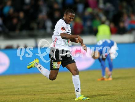 Fussball tipico Bundesliga. RZ Pellets WAC gegen SV Groedig. Torjubel Issiaka Ouedraogo,  (WAC). Lavanttal Arena, am 20.2.2016.
Foto: Kuess
---
pressefotos, pressefotografie, kuess, qs, qspictures, sport, bild, bilder, bilddatenbank