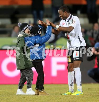 Fussball tipico Bundesliga. RZ Pellets WAC gegen SV Groedig. Jubel Issiaka Ouedraogo (WAC). Lavanttal Arena, am 20.2.2016.
Foto: Kuess
---
pressefotos, pressefotografie, kuess, qs, qspictures, sport, bild, bilder, bilddatenbank