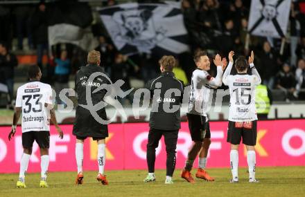 Fussball tipico Bundesliga. RZ Pellets WAC gegen SV Groedig. Jubel WAC. Lavanttal Arena, am 20.2.2016.
Foto: Kuess
---
pressefotos, pressefotografie, kuess, qs, qspictures, sport, bild, bilder, bilddatenbank