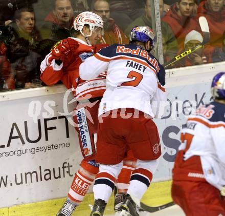 EBEL. Eishockey Bundesliga. KAC gegen EC Red Bull Salzburg. Jonas Nordqvist, (KAC),  Brian Fahey (Salzburg). Klagenfurt, am 28.2.2016.
Foto: Kuess

---
pressefotos, pressefotografie, kuess, qs, qspictures, sport, bild, bilder, bilddatenbank