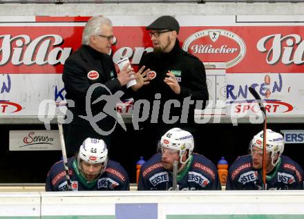 EBEL. Eishockey Bundesliga. EC VSV gegen UPC Vienna Capitals. Trainer Greg Holst, Co-Trainer Markus Peintner (VSV). Villach, am 28.2.2016.
Foto: Kuess 


---
pressefotos, pressefotografie, kuess, qs, qspictures, sport, bild, bilder, bilddatenbank