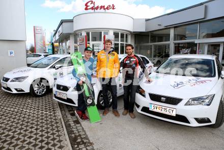 Snowboard, Rudern, Mountainbike Orientierung. Autouebergabe Autohaus Eisner. Alexander Payer, Florian Berg, Kevin Haselsberger. Klagenfurt, 1.3.2016.
Foto: Kuess
---
pressefotos, pressefotografie, kuess, qs, qspictures, sport, bild, bilder, bilddatenbank