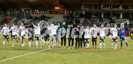 Fussball tipico Bundesliga. RZ Pellets WAC gegen Cashpoint SCR Altach. Jubel WAC. Lavanttal Arena, am 1.3.2016.
Foto: Kuess
---
pressefotos, pressefotografie, kuess, qs, qspictures, sport, bild, bilder, bilddatenbank