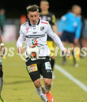 Fussball tipico Bundesliga. RZ Pellets WAC gegen Cashpoint SCR Altach. Christopher Wernitznig (WAC). Lavanttal Arena, am 1.3.2016.
Foto: Kuess
---
pressefotos, pressefotografie, kuess, qs, qspictures, sport, bild, bilder, bilddatenbank