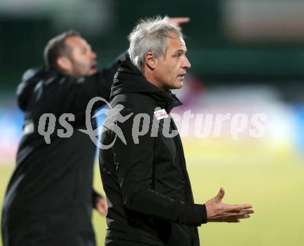 Fussball tipico Bundesliga. RZ Pellets WAC gegen Cashpoint SCR Altach. Trainer Heimo Pfeifenberger (WAC). Lavanttal Arena, am 1.3.2016.
Foto: Kuess
---
pressefotos, pressefotografie, kuess, qs, qspictures, sport, bild, bilder, bilddatenbank