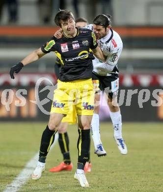 Fussball tipico Bundesliga. RZ Pellets WAC gegen Cashpoint SCR Altach. Nemanja Rnic, (WAC), Mihret Topcagic  (Altach). Lavanttal Arena, am 1.3.2016.
Foto: Kuess
---
pressefotos, pressefotografie, kuess, qs, qspictures, sport, bild, bilder, bilddatenbank