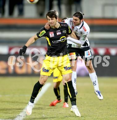 Fussball tipico Bundesliga. RZ Pellets WAC gegen Cashpoint SCR Altach. Nemanja Rnic, (WAC), Mihret Topcagic  (Altach). Lavanttal Arena, am 1.3.2016.
Foto: Kuess
---
pressefotos, pressefotografie, kuess, qs, qspictures, sport, bild, bilder, bilddatenbank