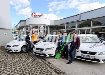 Snowboard, Rudern, Mountainbike Orientierung. Autouebergabe Autohaus Eisner. Florian Berg, Arno Arthofer, Kevin Haselsberger, Alexander Payer, Stefan Weitensfelder. Klagenfurt, 1.3.2016.
Foto: Kuess
---
pressefotos, pressefotografie, kuess, qs, qspictures, sport, bild, bilder, bilddatenbank