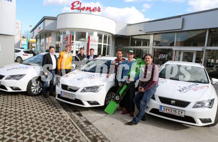 Snowboard, Rudern, Mountainbike Orientierung. Autouebergabe Autohaus Eisner. Florian Berg, Arno Arthofer, Kevin Haselsberger, Alexander Payer, Stefan Weitensfelder. Klagenfurt, 1.3.2016.
Foto: Kuess
---
pressefotos, pressefotografie, kuess, qs, qspictures, sport, bild, bilder, bilddatenbank