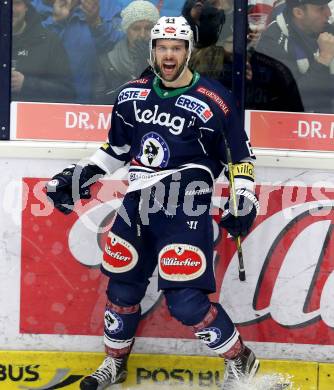 EBEL. Eishockey Bundesliga. EC VSV gegen UPC Vienna Capitals. Torjubel Rick Schofield (VSV). Villach, am 4.3.2016.
Foto: Kuess 


---
pressefotos, pressefotografie, kuess, qs, qspictures, sport, bild, bilder, bilddatenbank