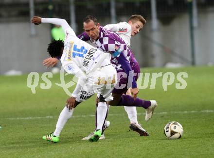 Fussball Sky go Erste Liga. SK Austria Klagenfurt gegen FAC Wien.  Christian Prawda (Klagenfurt), Flavio Dos Santos Dias, Stefan Krickl (Wien). Klagenfurt, am 4.3.2016.
Foto: Kuess
---
pressefotos, pressefotografie, kuess, qs, qspictures, sport, bild, bilder, bilddatenbank