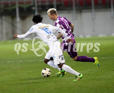 Fussball Sky go Erste Liga. SK Austria Klagenfurt gegen FAC Wien.  Rajko Rep (Klagenfurt), Flavio Dos Santos Dias (Wien). Klagenfurt, am 4.3.2016.
Foto: Kuess
---
pressefotos, pressefotografie, kuess, qs, qspictures, sport, bild, bilder, bilddatenbank