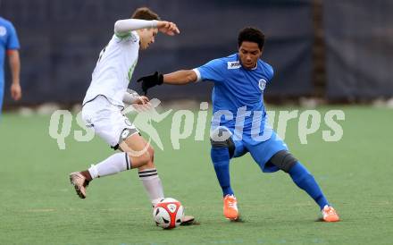 Fussball Regionalliga. Annabichler SV gegen Sturm Graz Amateure. Sandro Jose Da Silva, (ASV), Marco Sebastian Gantschnig  (Sturm). Welzenegg, am 5.3.2016.
Foto: Kuess
---
pressefotos, pressefotografie, kuess, qs, qspictures, sport, bild, bilder, bilddatenbank