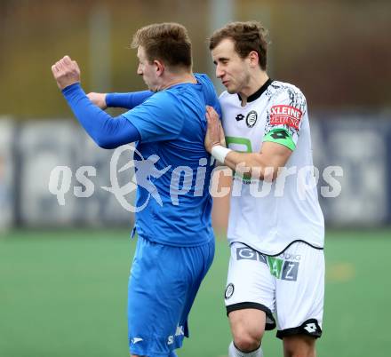 Fussball Regionalliga. Annabichler SV gegen Sturm Graz Amateure. Darijo Biscan, (ASV), Daniel Resch  (Sturm). Welzenegg, am 5.3.2016.
Foto: Kuess
---
pressefotos, pressefotografie, kuess, qs, qspictures, sport, bild, bilder, bilddatenbank