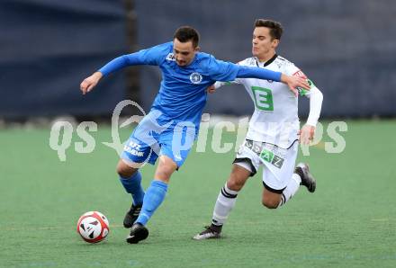 Fussball Regionalliga. Annabichler SV gegen Sturm Graz Amateure. Vahid Muharemovic,  (ASV), Marco Sebastian Gantschnig (Sturm). Welzenegg, am 5.3.2016.
Foto: Kuess
---
pressefotos, pressefotografie, kuess, qs, qspictures, sport, bild, bilder, bilddatenbank