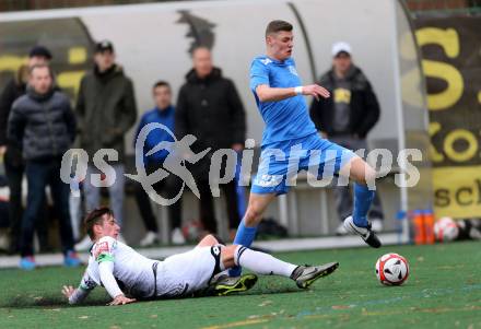 Fussball Regionalliga. Annabichler SV gegen Sturm Graz Amateure. Niko Maric,  (ASV), Dario Maresic (Sturm). Welzenegg, am 5.3.2016.
Foto: Kuess
---
pressefotos, pressefotografie, kuess, qs, qspictures, sport, bild, bilder, bilddatenbank