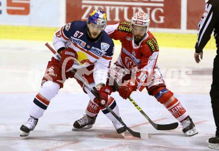 EBEL. Eishockey Bundesliga. KAC gegen EC Red Bull Salzburg. Thomas Koch,  (KAC), Konstantin Kmarek (Salzburg). Klagenfurt, am 8.3.2016.
Foto: Kuess

---
pressefotos, pressefotografie, kuess, qs, qspictures, sport, bild, bilder, bilddatenbank