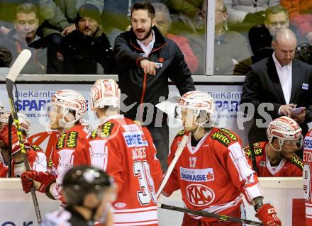 EBEL. Eishockey Bundesliga. KAC gegen EC Red Bull Salzburg. Trainer Alexander Mellitzer (KAC). Klagenfurt, am 8.3.2016.
Foto: Kuess

---
pressefotos, pressefotografie, kuess, qs, qspictures, sport, bild, bilder, bilddatenbank