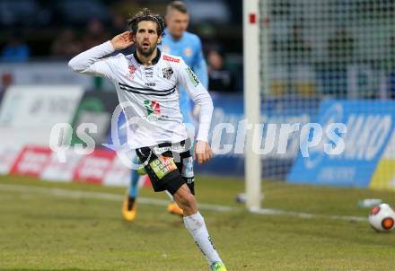 Fussball tipico Bundesliga. RZ Pellets WAC gegen FC Red Bull Salzburg. Torjubel Ynclan Pajares Jacobo Maria, (WAC). Lavanttal Arena Wolfsberg, am 12.3.2016.
Foto: Kuess
---
pressefotos, pressefotografie, kuess, qs, qspictures, sport, bild, bilder, bilddatenbank