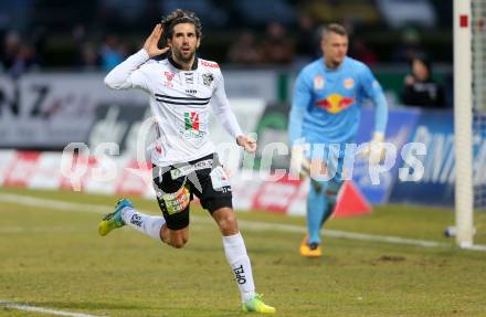 Fussball tipico Bundesliga. RZ Pellets WAC gegen FC Red Bull Salzburg. Torjubel Ynclan Pajares Jacobo Maria, (WAC). Lavanttal Arena Wolfsberg, am 12.3.2016.
Foto: Kuess
---
pressefotos, pressefotografie, kuess, qs, qspictures, sport, bild, bilder, bilddatenbank