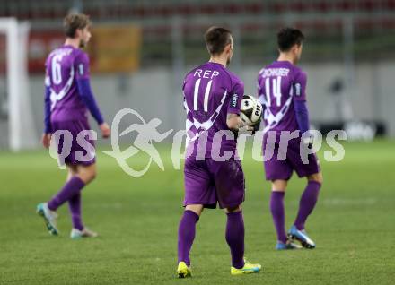 Fussball Sky go Erste Liga. SK Austria Klagenfurt gegen SC Wiener Neustadt.  Rajko Rep, Marco Leininger, Eric Zachhuber (Klagenfurt). Klagenfurt, am 15.3.2016.
Foto: Kuess
---
pressefotos, pressefotografie, kuess, qs, qspictures, sport, bild, bilder, bilddatenbank