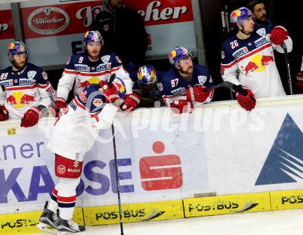 EBEL. Eishockey Bundesliga. EC VSV gegen EC Red Bull Salzburg. Salzburg enttaeuscht. Villach, am 15.3.2016.
Foto: Kuess 


---
pressefotos, pressefotografie, kuess, qs, qspictures, sport, bild, bilder, bilddatenbank