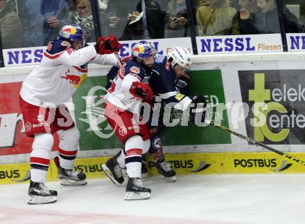 EBEL. Eishockey Bundesliga. EC VSV gegen EC Red Bull Salzburg. Miha Verlic,  (VSV), Matthias Trattnig, Dominique Heinrich (Salzburg). Villach, am 15.3.2016.
Foto: Kuess 


---
pressefotos, pressefotografie, kuess, qs, qspictures, sport, bild, bilder, bilddatenbank