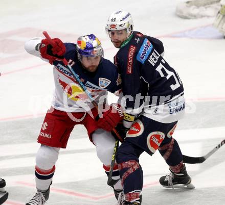 EBEL. Eishockey Bundesliga. EC VSV gegen EC Red Bull Salzburg. Miha Verlic, (VSV), Ben Walter (Salzburg). Villach, am 15.3.2016.
Foto: Kuess 


---
pressefotos, pressefotografie, kuess, qs, qspictures, sport, bild, bilder, bilddatenbank