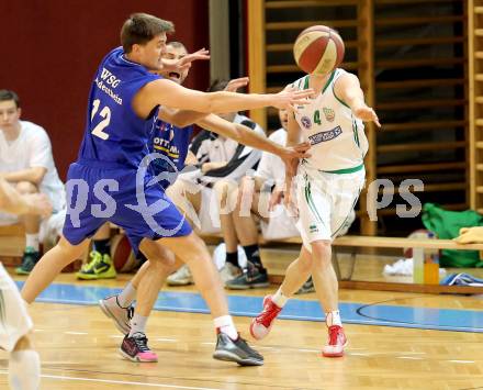 Basketball 2. Bundesliga 2015/16 VF Spiel 1. KOS Celovec gegen Radenthein Garnets. Ziga Erculj, (KOS Celovec),   Luka Zavrsnik, Patrick Biedermann (Radenthein). Klagenfurt, 19.3.2016.
Foto: Kuess
---
pressefotos, pressefotografie, kuess, qs, qspictures, sport, bild, bilder, bilddatenbank